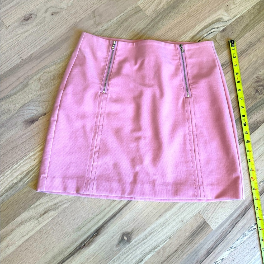 Loft Zipper Detail Pink Pencil Skirt